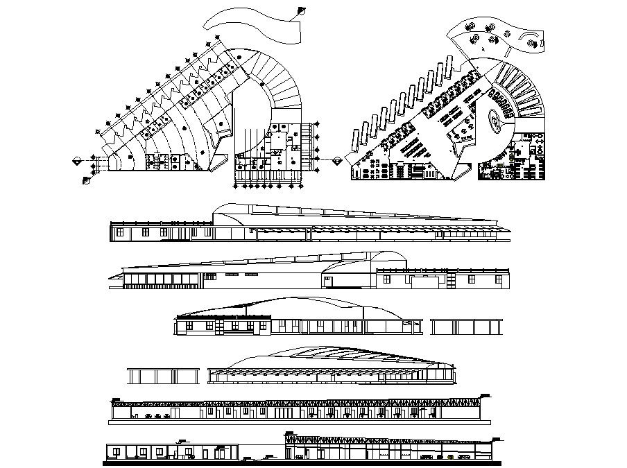 Bus Stand AutoCAD Plan