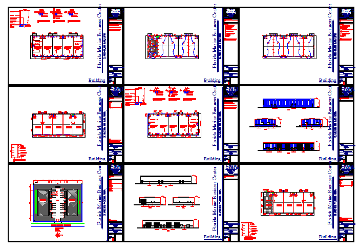 Business Park Building Project design in cad file