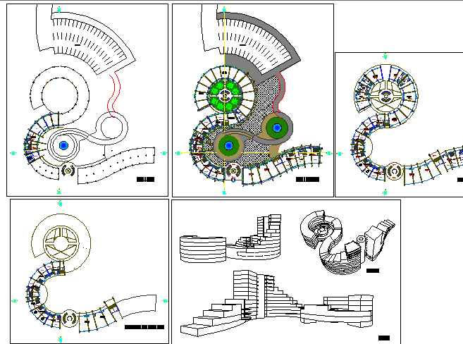 Business center corporate building auto-cad details dwg file