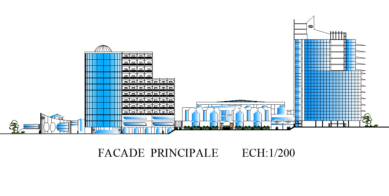 Business center detail drawing specified in this AutoCAD file. Download the AutoCAD file.