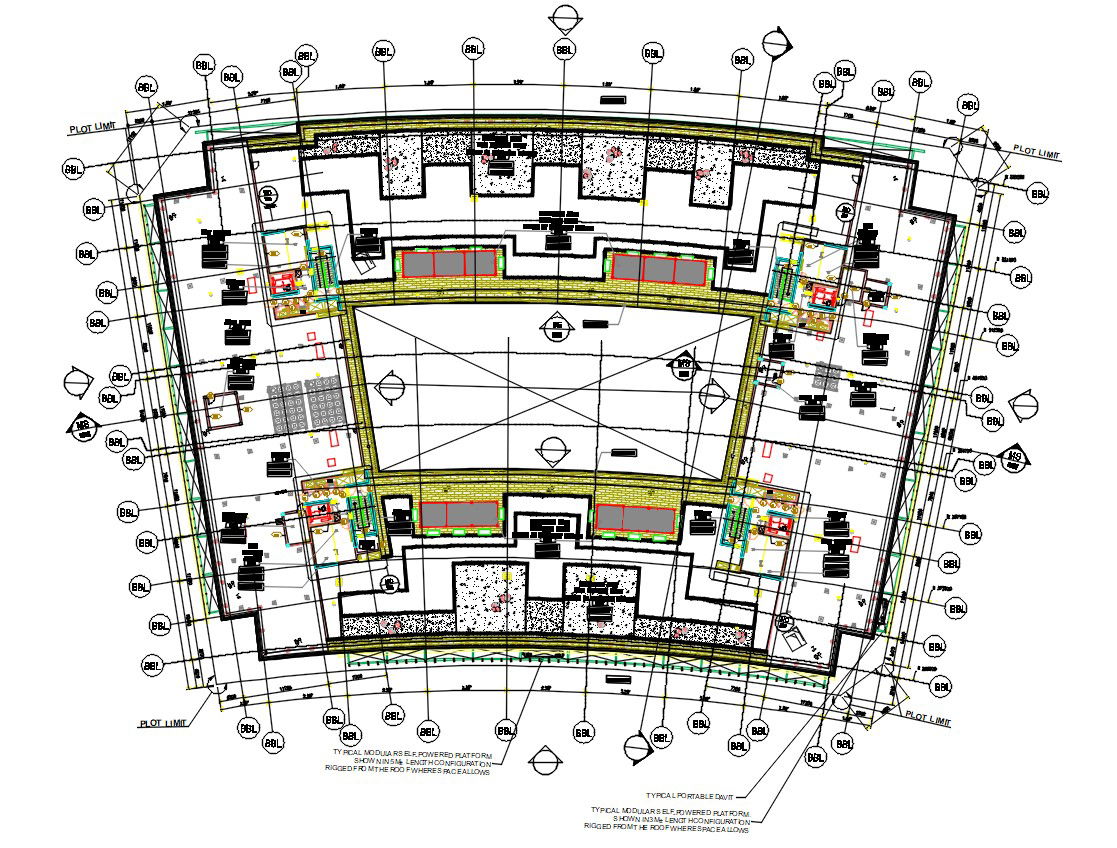 CAD Drawing Commercial Building Design Floor Plan AutoCAD File
