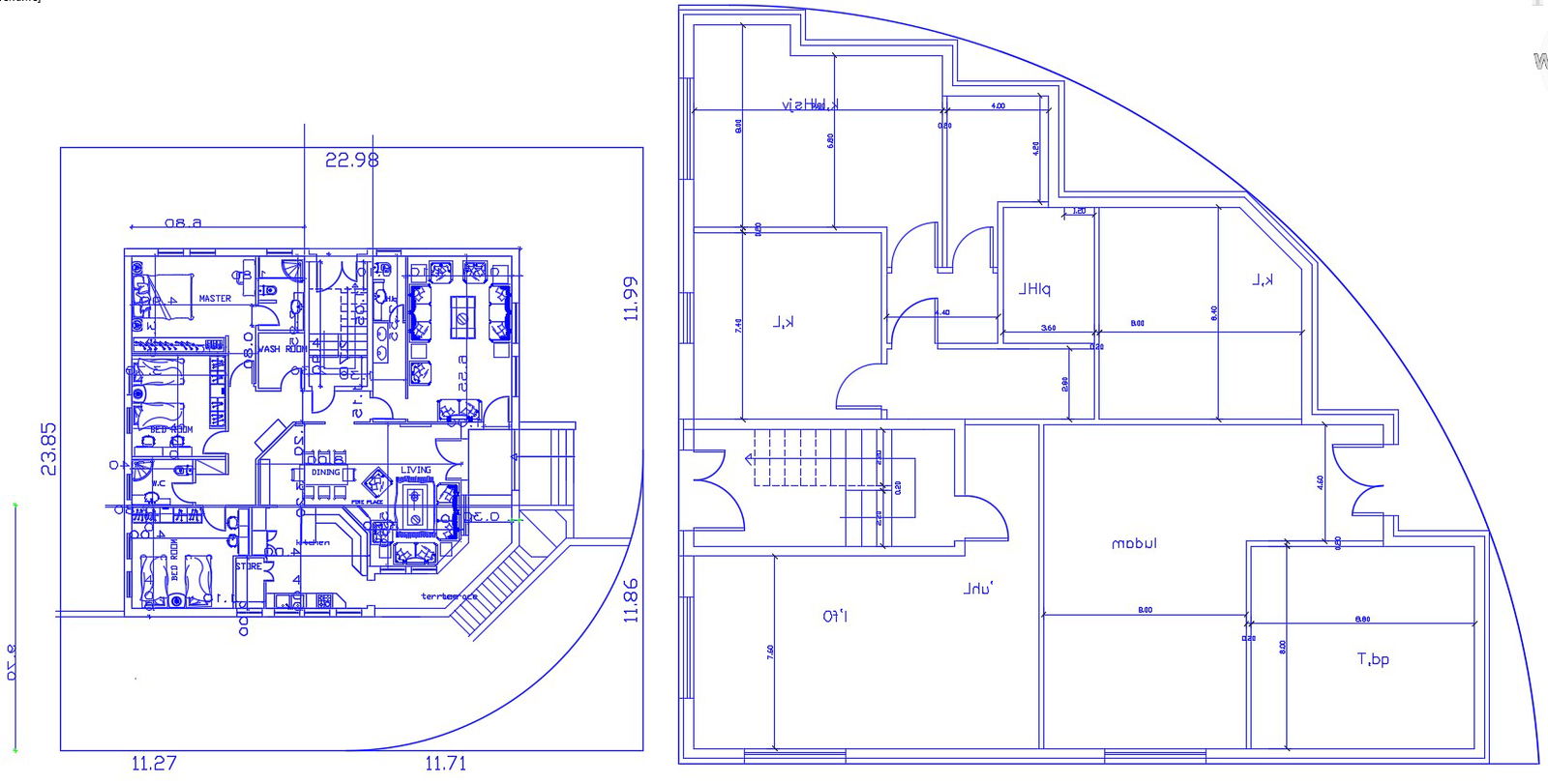 DWG file of Spacious Bungalow with Fully Furnished Layout