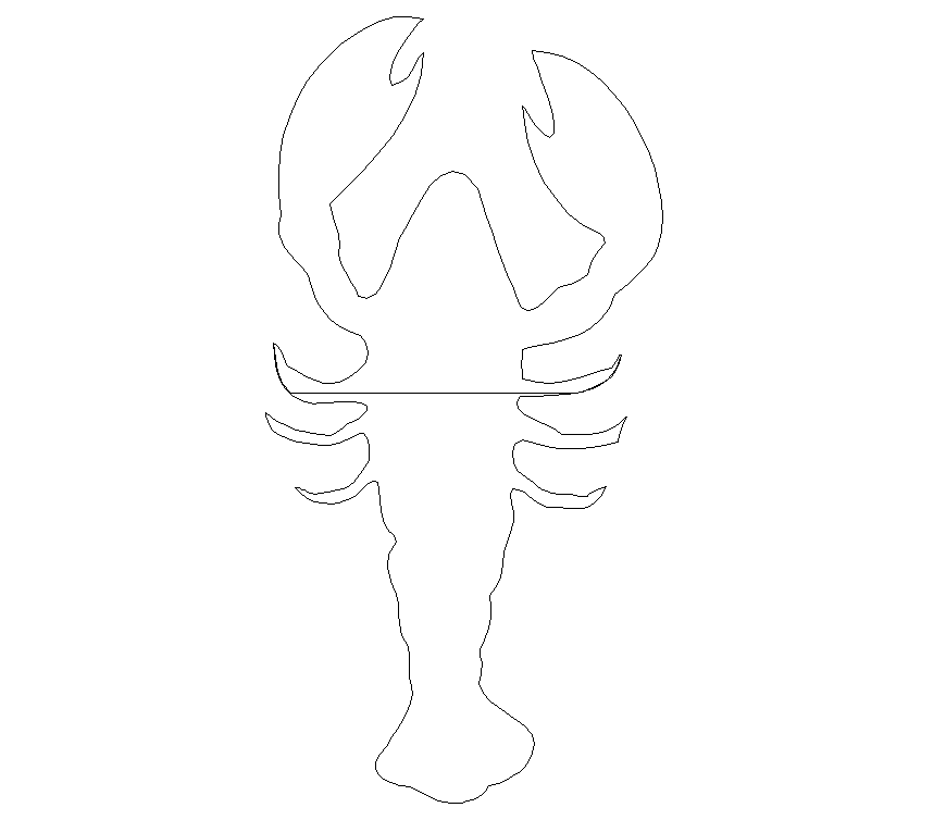 CAD block of Scorpion insect detail 2d view layout file