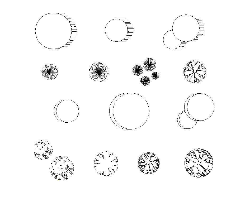 CAD blocks of Landscaping plants detail elevation 2d view autocad file