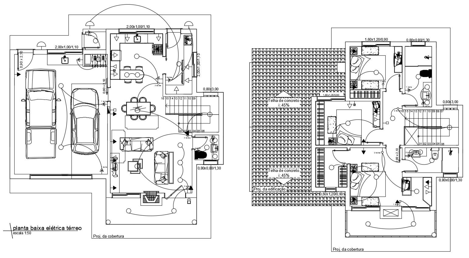 CAD electrical layout drawings in house dwg file