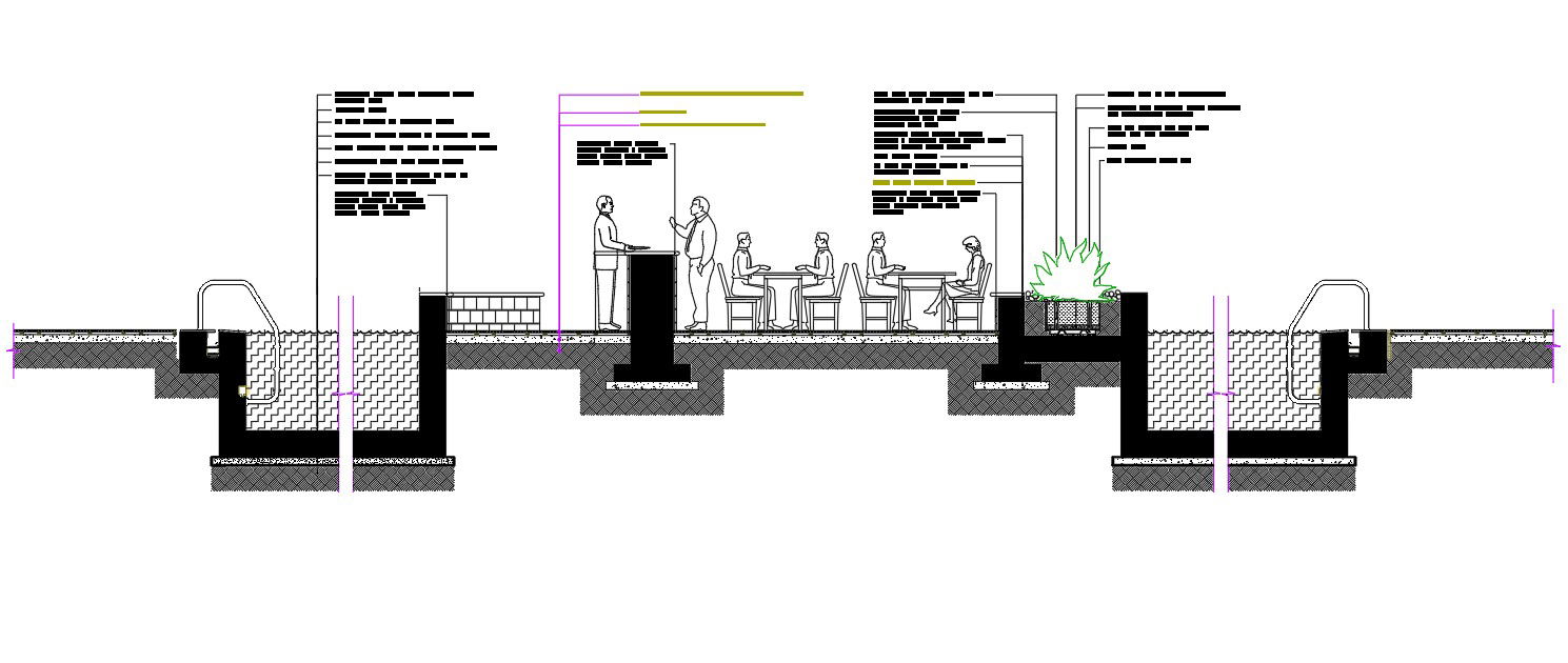 CAD 2D DWG drawing file of the hotel plan. Download the Autocad DWG file.