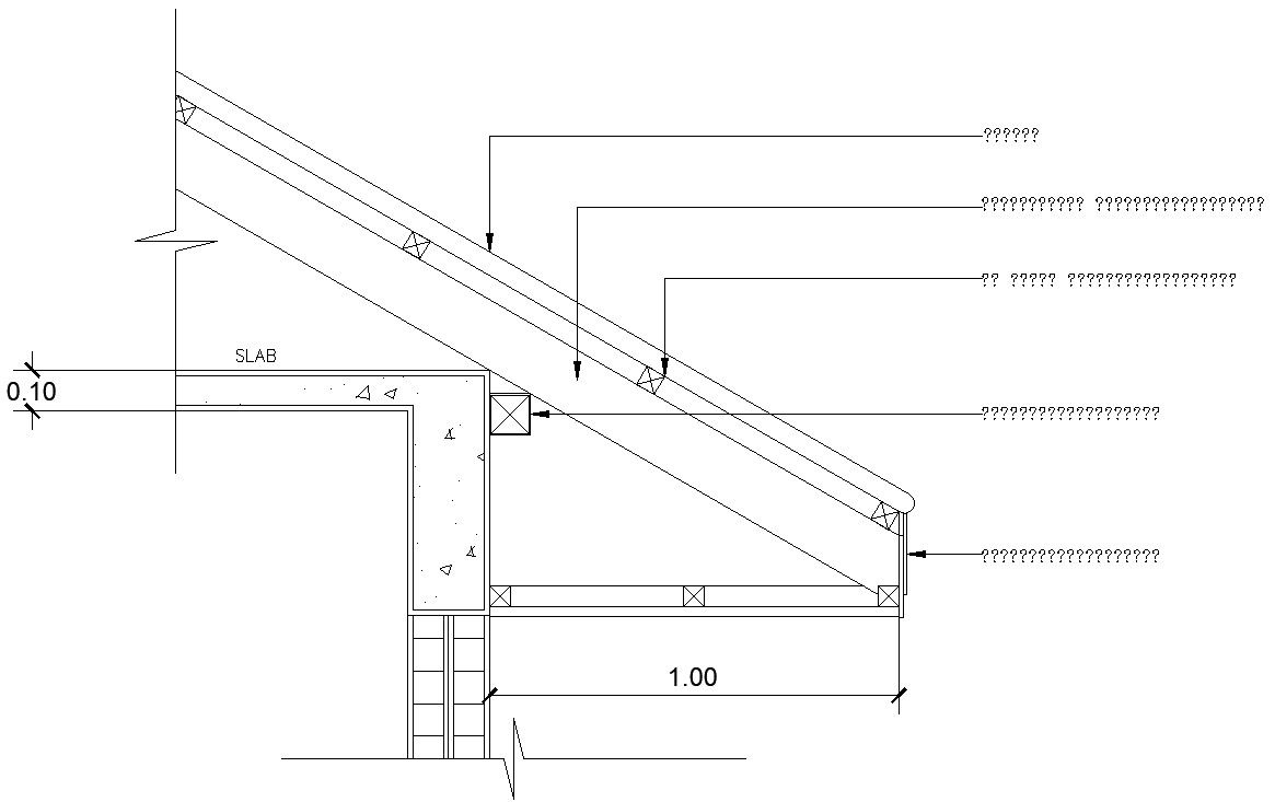 CAD DWG 2D file of the column and slab section details,Download the AutoCAD DWG file.