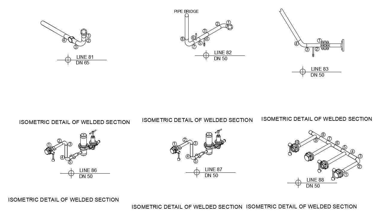 CAD DWG drawing file shows the Isometric welded Section details.Download the Autocad DWG 2D file.
