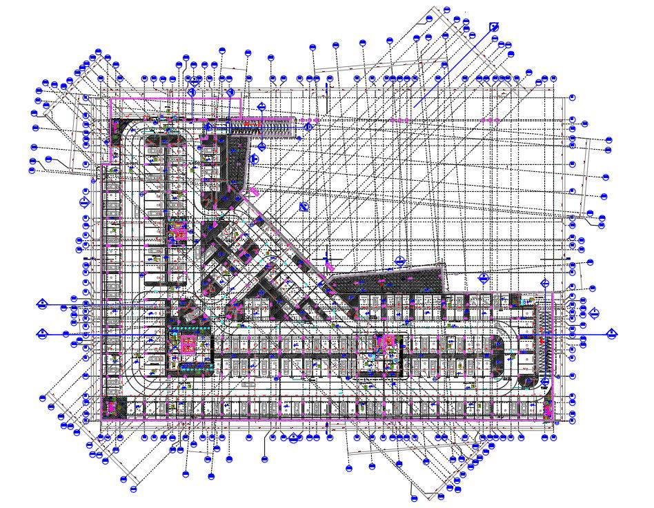 CAD DWG files show the Apartment Building Lightning and earthing layout details.Download the DWG file.