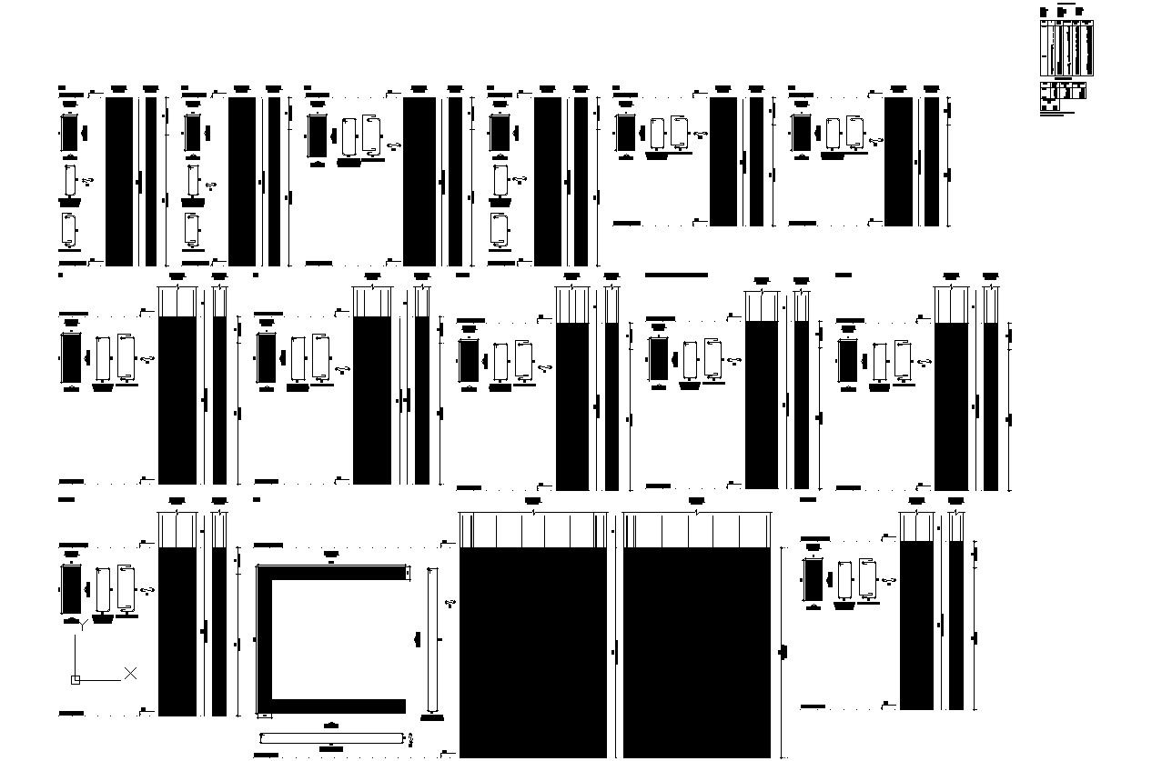CAD Drawing DWG File for Residential Building Plan with Sectional and Elevational Views