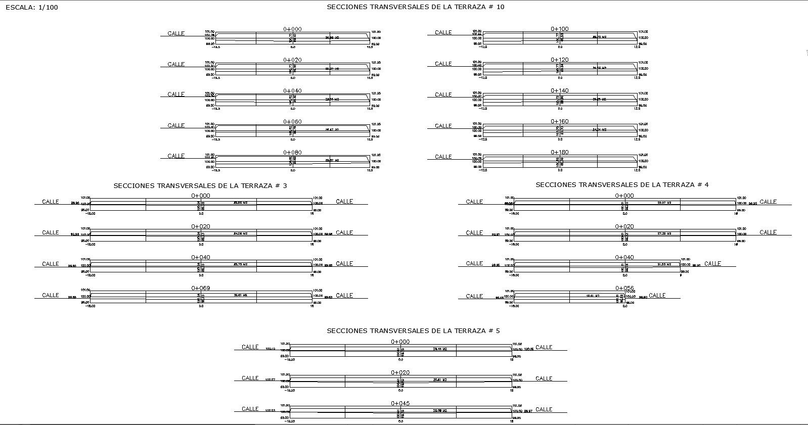 CAD Drawing DWG File for Terrace Cross-Section