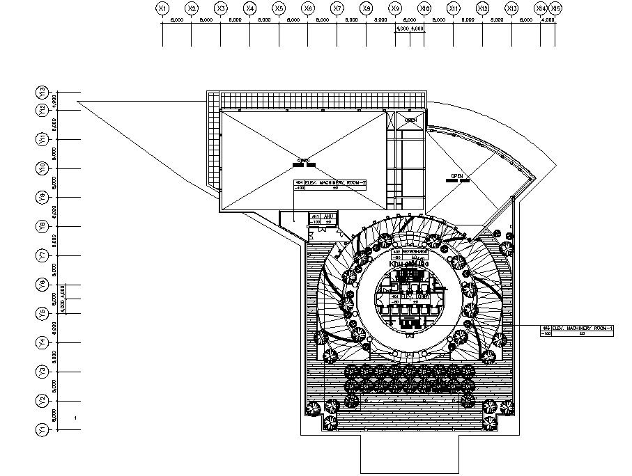 CAD Drawing file shows the details of the telemetering of High rise building fourth-floor section details, Download the DWG file.