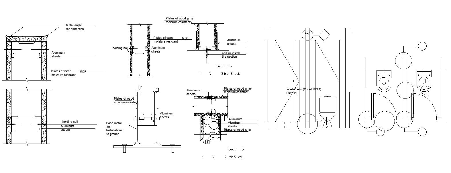 CAD Drawing file shows the details of the toilet room sectional drawing,Download the AutoCAD DWG file.