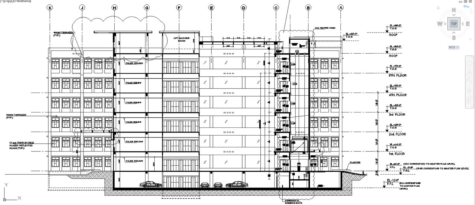 CAD Drawing for High Rise Building Elevation Design In DWG File