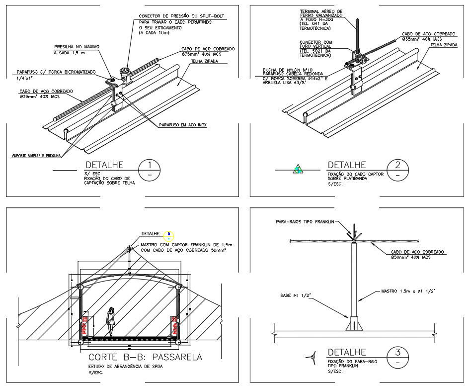 CAD Drawing having the Steel and cable connection DWG .Download the AutoCAD 2D DWG file.