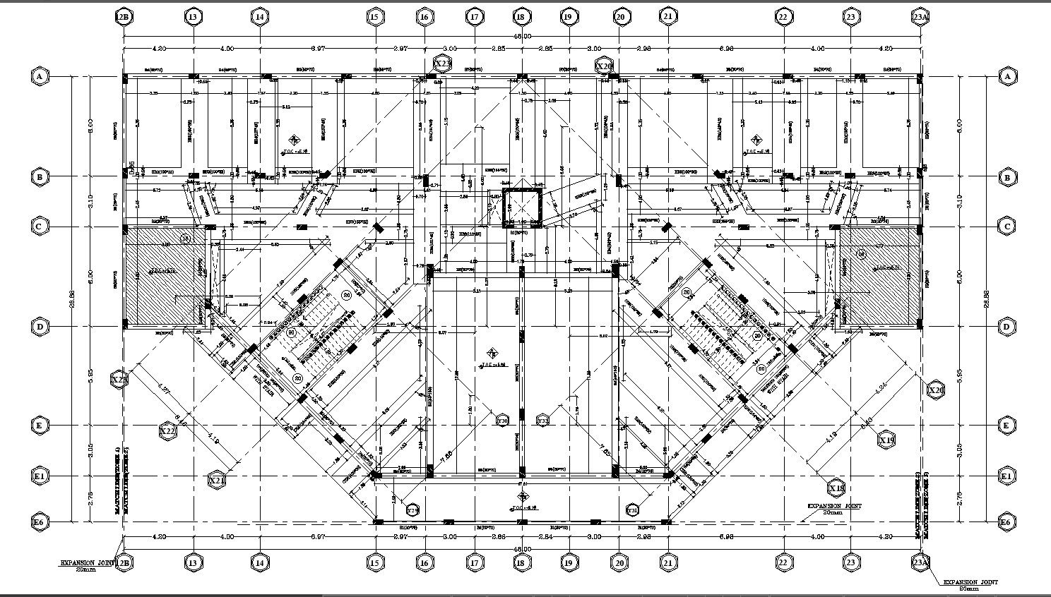 CAD Drawing of Formwork Details for the Ground Roof Plan AutoCAD DWG File