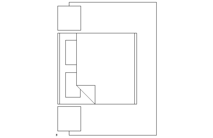 2D DWG File of Double Bed Furniture Layout in AutoCAD plan