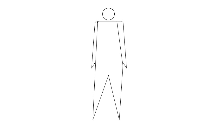 CAD block of human in AutoCAD 2D drawing, dwg file, CAD file