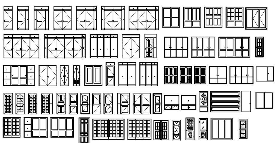 CAD blocks of various designs of wardrobes in AutoCAD drawing, CAD file, dwg file