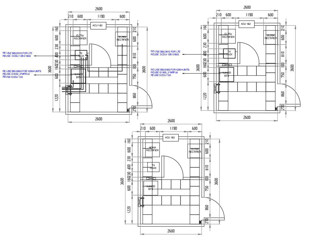 CAD drawing file having the cable Route layout Details..Download the AutoCAD 2D DWG file.
