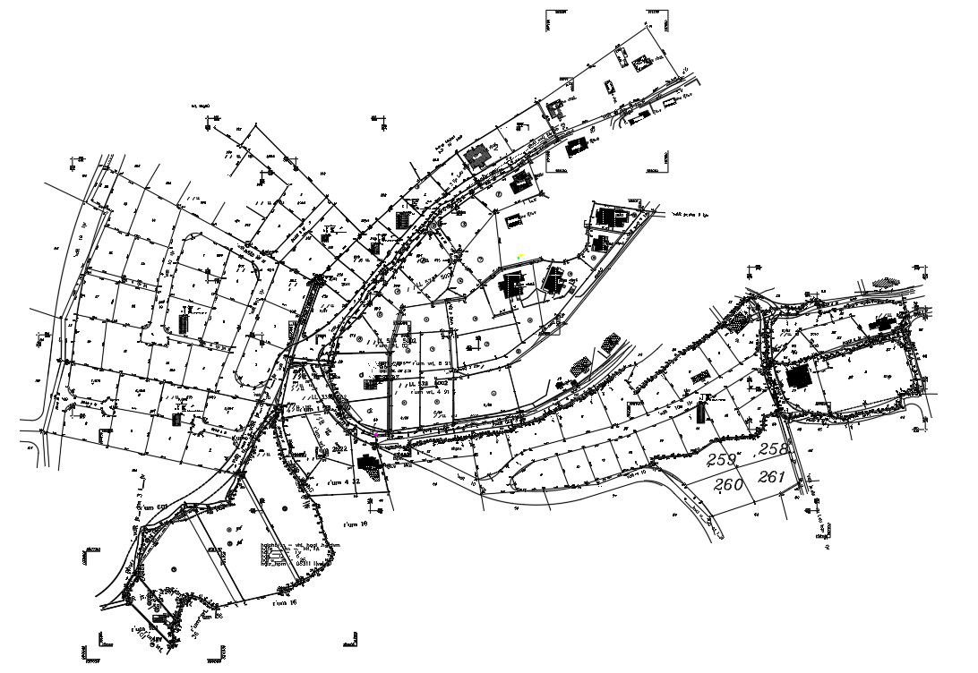 CAD drawing of urban planning in AutoCAD, dwg file, CAD file