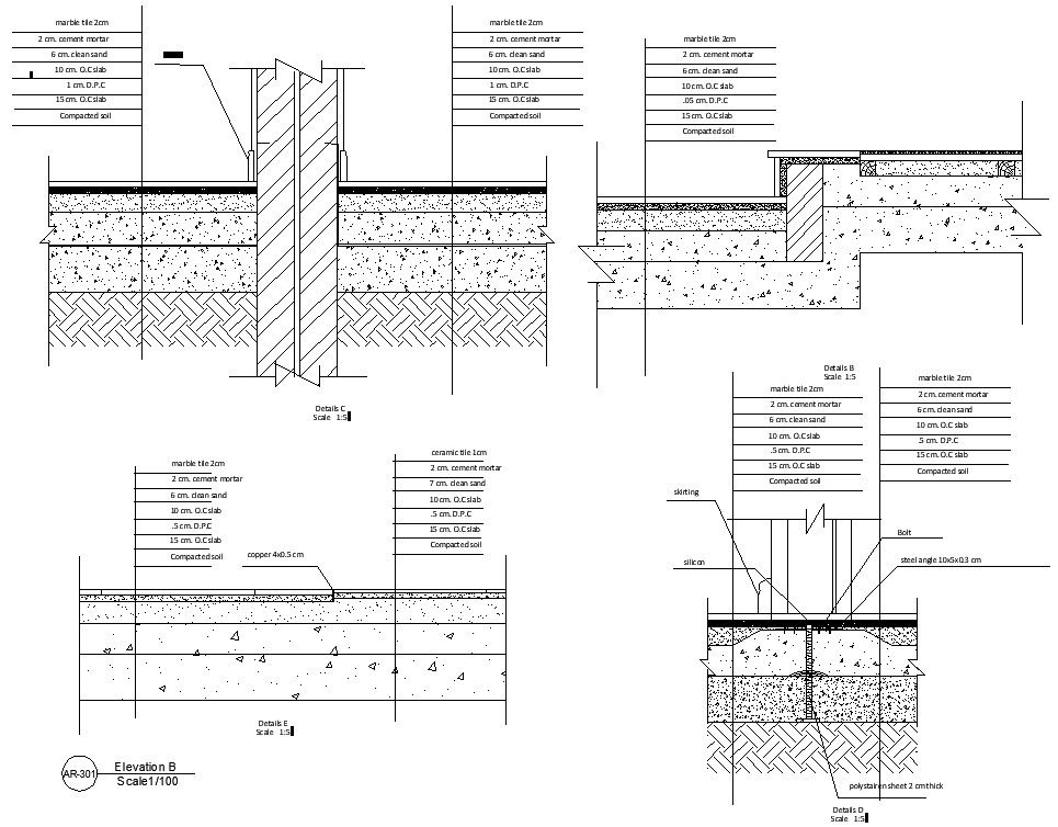 CAD file shows the details of the reinforcement section area drawing,Download the AutoCAD DWG file.