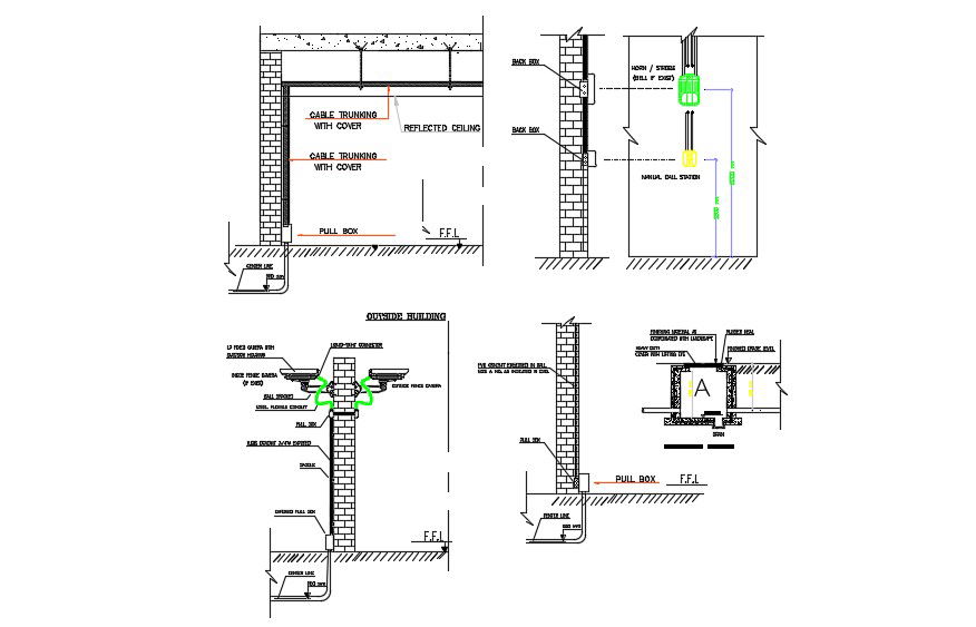 CCTV Camera and Speaker Installation Design CAD File 