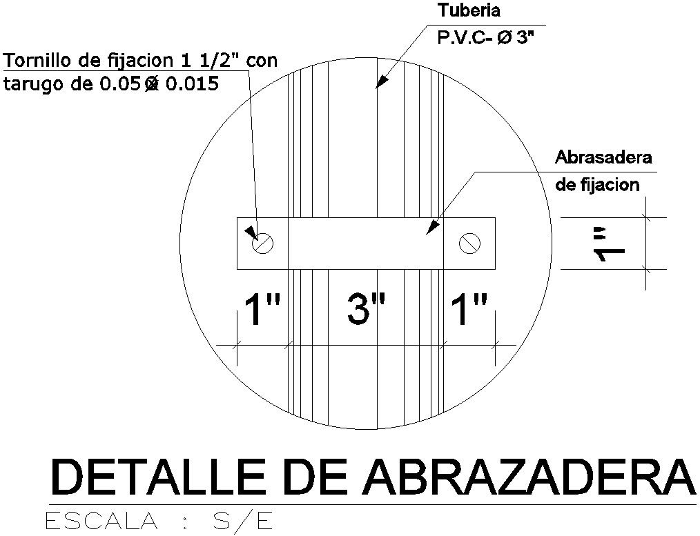 CLAMP DETAIL section in AutoCAD drawing, dwg file, CAD file
