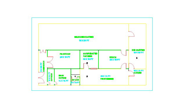 Clean Room DWG Layout 1200mm x 80mm Wall Panel Design DWG File