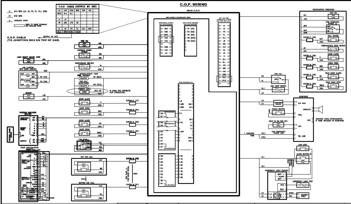 C.O.P. wiring detail design in AutoCAD 2D drawing, CAD file, dwg file