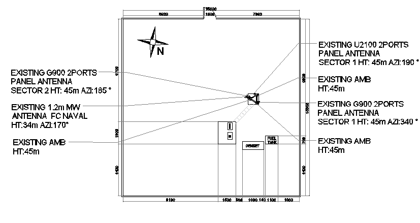 Cabin details with cable panel of electric tower dwg file