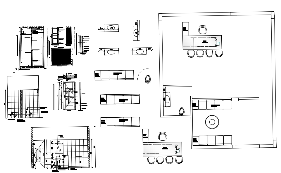 Office Cabin Design CAD file 