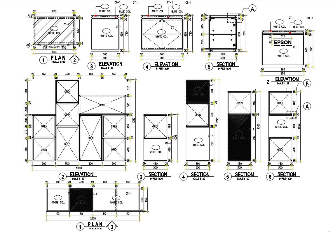 Cabinet Design AutoCAD File Free Download 