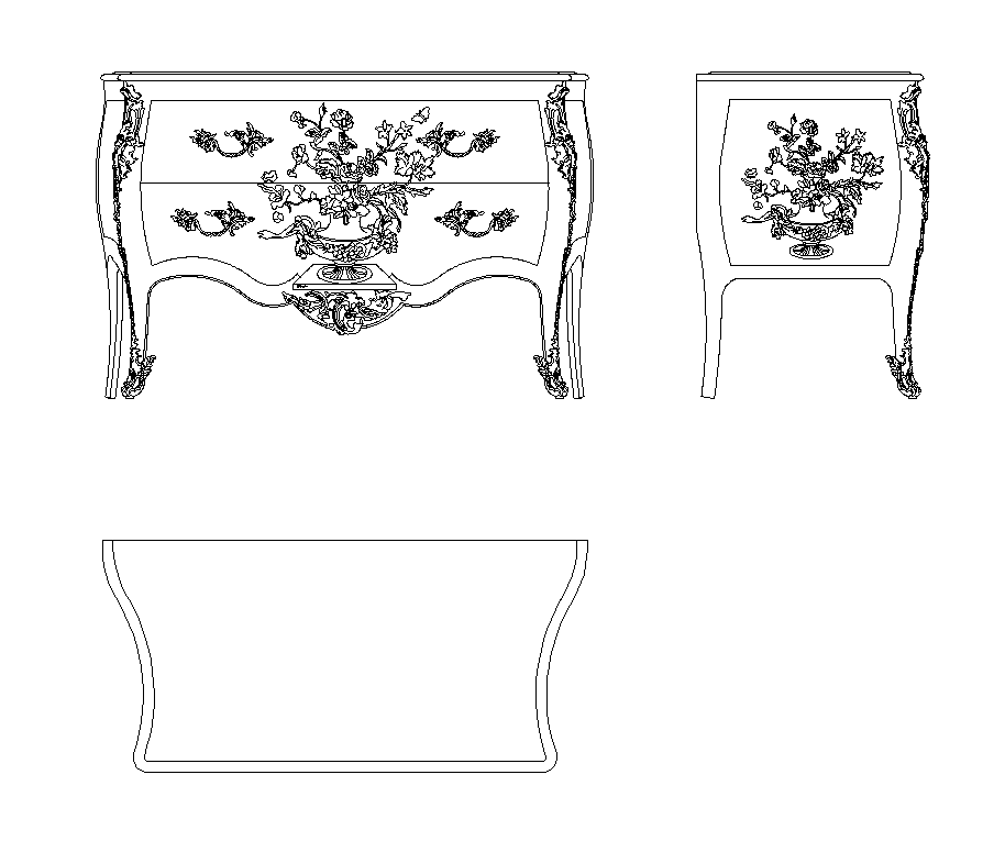 Cabinet Elevation 2D CAD Block in AutoCAD DWG Format