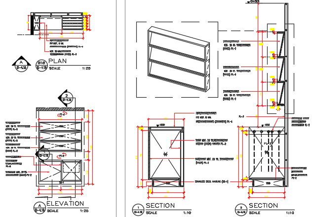 Cabinet Furniture Sectional Drawing AutoCAD File