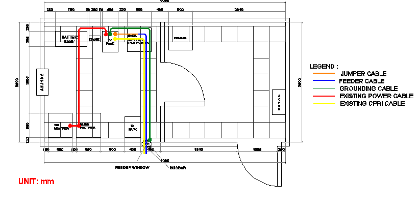 Cable panel details of electric tower dwg file