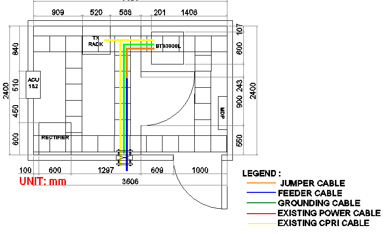 Cable panel details of electric tower with structure dwg file