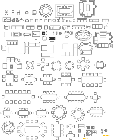 Cad-blocks details of multi-purpose furniture dwg file