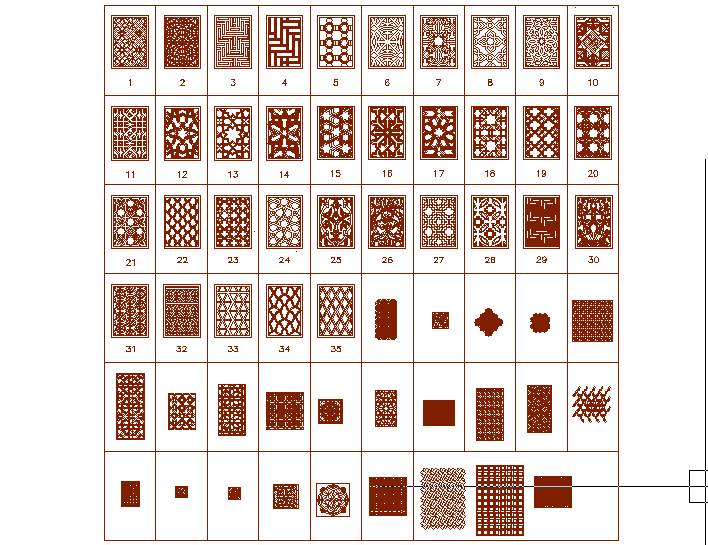 Cad blocks of islamic art
