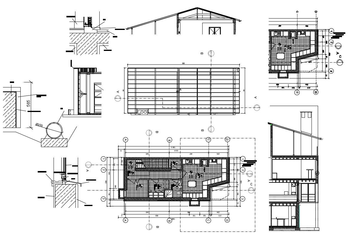 Cafe Architecture Plan CAD file Download