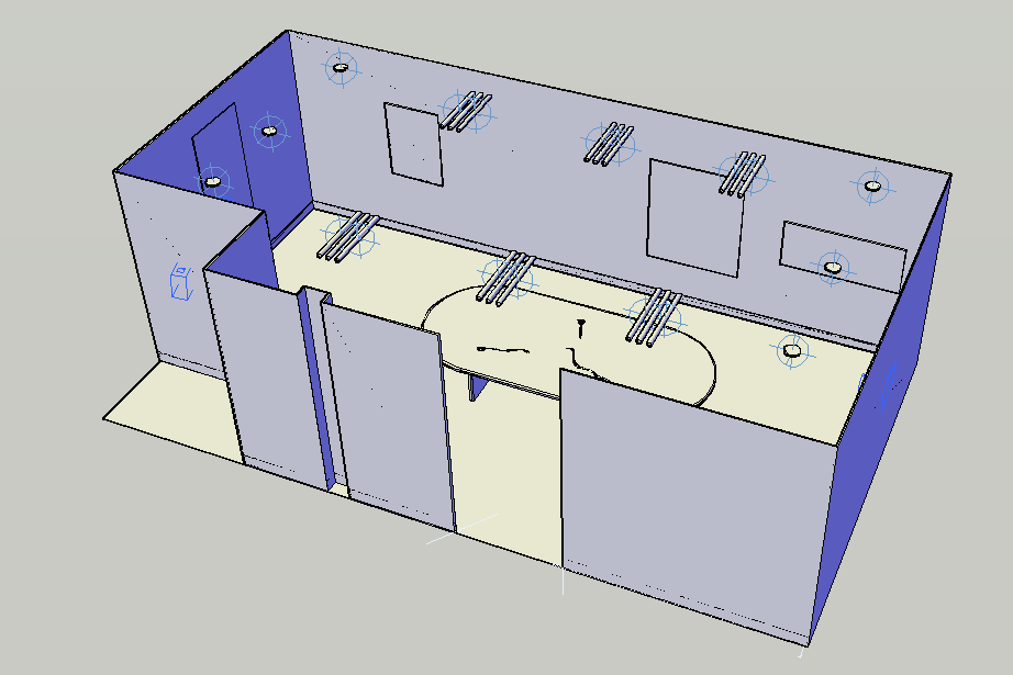 Camera view with its preview for conference room 3d dwg file