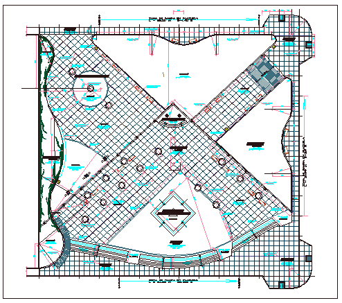 Camp side theme park landscaping details dwg file