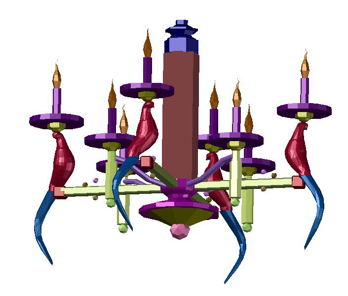 Candle Lamp Ceiling Hanging Free DWG File