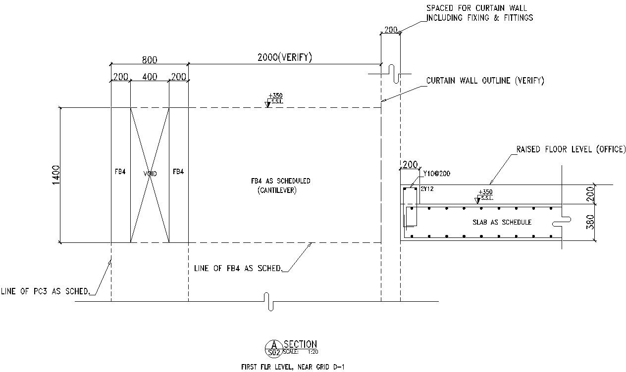 Cantilever Section drawings of AutoCAD, dwg files.