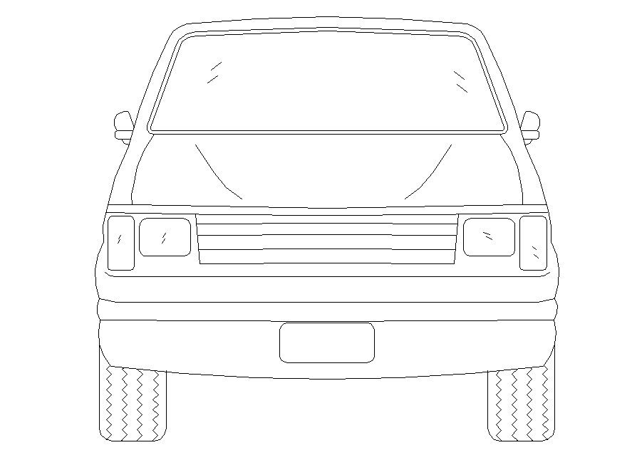 Car AutoCAD Drawing Free Download