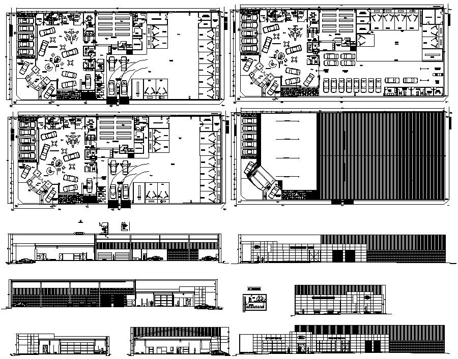 Car Showroom Project DWG File
