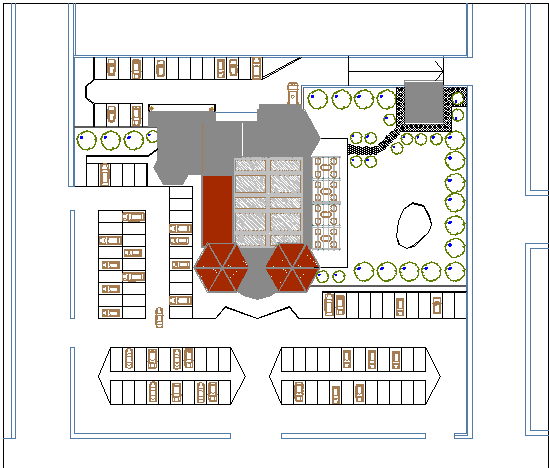 Car parking basement dwg file