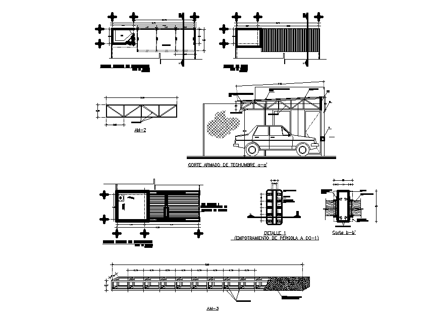 Car Parking Garage Section CAD Drawing Free Download DWG File