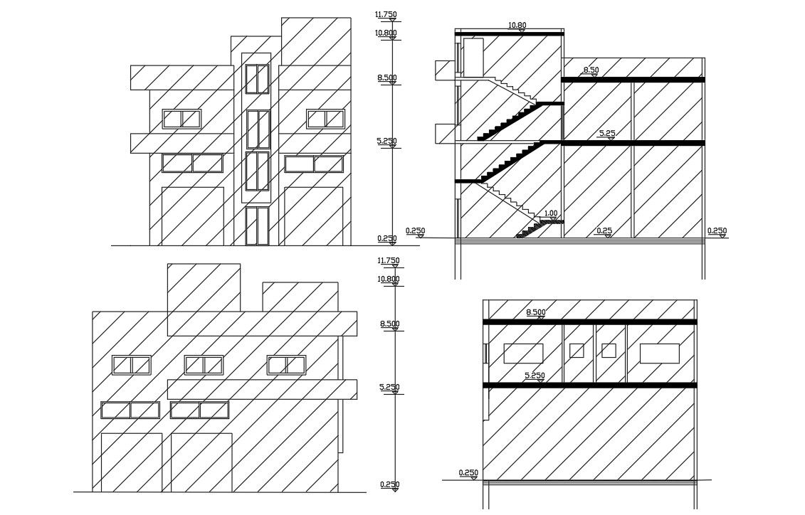 Car Parking Garage With House Building Design