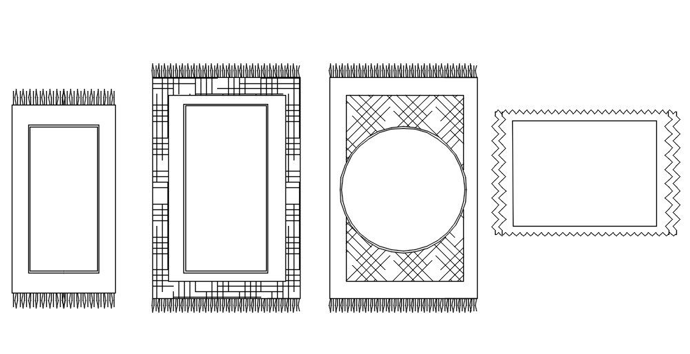 Carpet design in detail AutoCAD 2D drawing, CAD file, dwg file